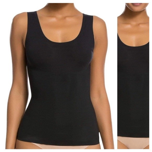 SPANX Tops - Spanx Thinstincts Tank Top Sleeveless Non Compression Bust Black Size Small